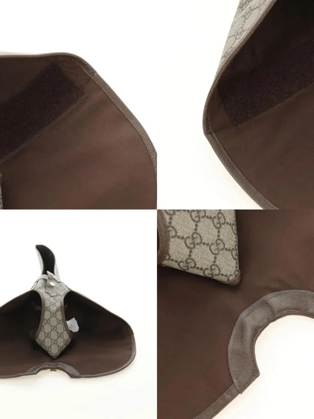 GUCCI GG Supreme Pet Harness Coat Set PVC Beige Gold 692963 Auth 182693V